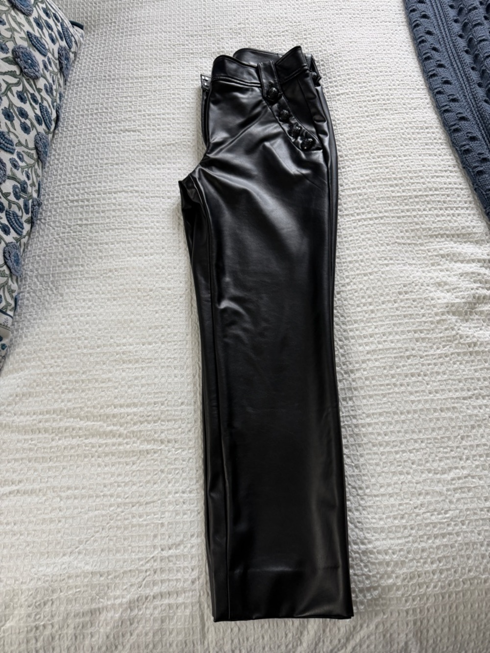 White House Black Market Faux Leather High-Waist straight ankle Pants